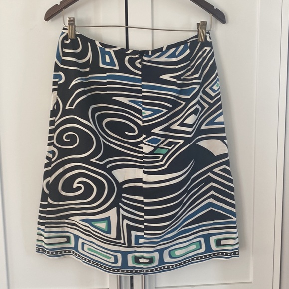 Linda Allard Ellen Tracy Geometric Print Knee Length Skirt - Picture 5 of 7